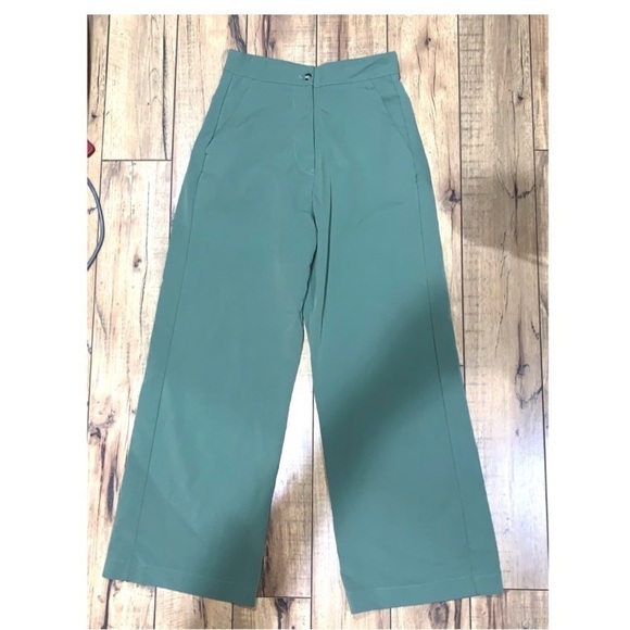 High rise wide leg Army Green Women’s Pants Small - Picture 9 of 9